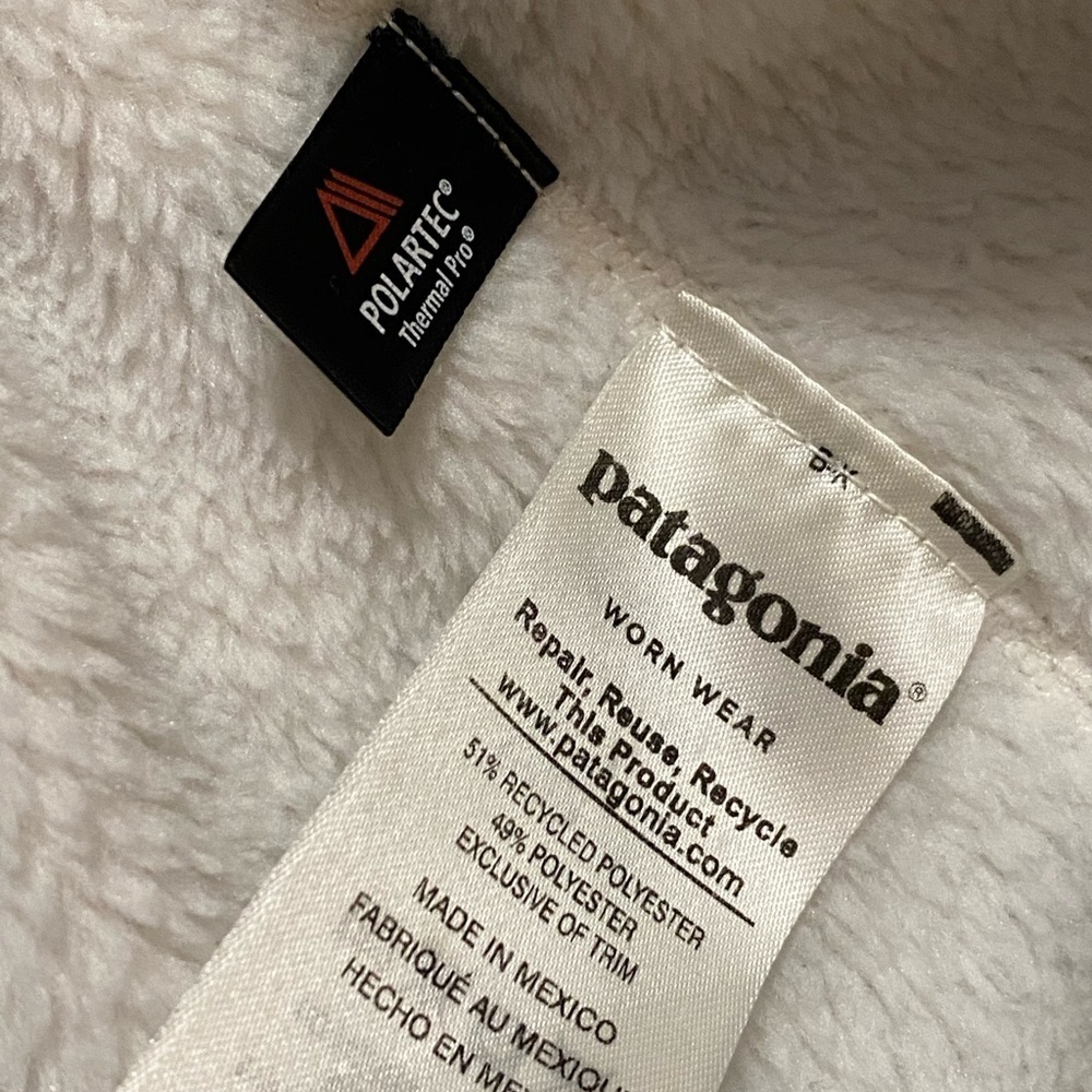 Patagonia ReTool Snap Neck Pullover in Cream and Off White - Picture 8 of 8